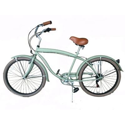 Double V frein 26 &quot; 2,125 pneu de mur blanc cadre hi-acier Shimano 7 vitesses OEM personnalisé pour adultes CE CPSC USA marché vélo de plage