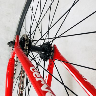 12 kg 700C Single Speed Track Aluminium Frame Fixed Gear Bike avec une fourchette en fibre de carbone