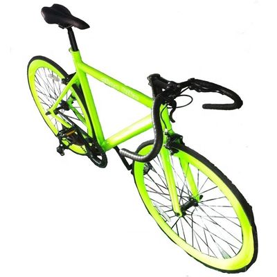 Couleur 700C Verte Vélo à vitesse fixe unique avec peinture de nuit au néon
