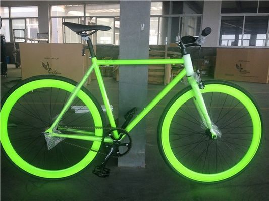 Couleur 700C Verte Vélo à vitesse fixe unique avec peinture de nuit au néon