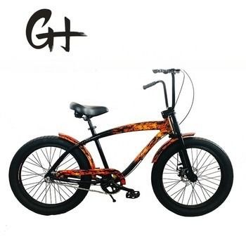 26*2.125 Pneus Vintage Style Adult 26 pouces à vitesse unique rétro Chrome Beach Cruiser vélo vélo