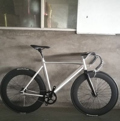 700C CE OEM 7005 alliage d'aluminium à engrenage fixe à vitesse unique adulte 80mm Rim Carbon Fork Track Bike
