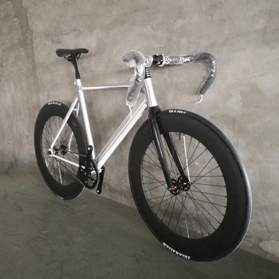 700C CE Légère poids Aluminium 7075 Cadre Fibre de carbone fourchette à vitesse unique vélo à engrenages fixes