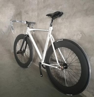 700C CE Légère poids Aluminium 7075 Cadre Fibre de carbone fourchette à vitesse unique vélo à engrenages fixes