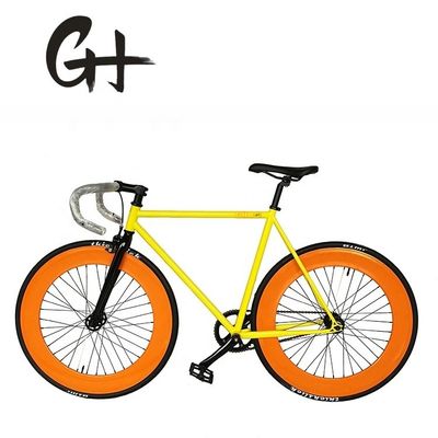 Approuvé par la CE 700C 80MM Grande jante colorée à vitesse unique à engrenage fixe avec 1.6m Alloy Stem