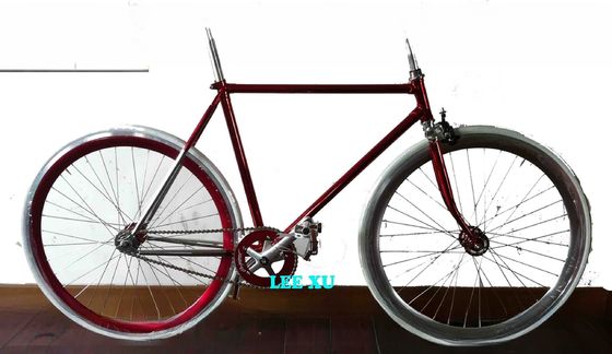 700C Lugged 4310 CR-MO Steel Frame Fork Vintage à une seule vitesse à engrenage fixe
