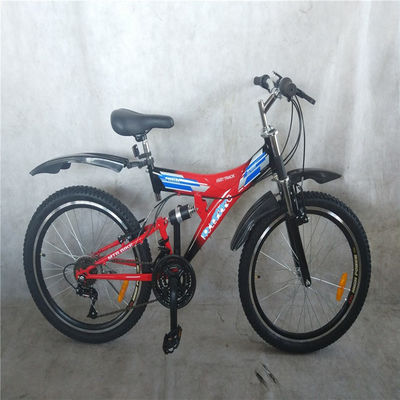 Cadre en acier 18 vitesses en descente MTB Cycle plein à double suspension VTT 24 pour OEM