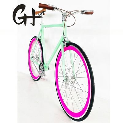 700C américain CE CPSC chinois Fixie Gear Velocité unique Longueur de la bicyclette 1,8 m Fork en acier