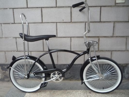 Fork en acier 20 pouces adulte couleur noire enfants produits de sport enfants Beach Cruiser Lowrider vélo