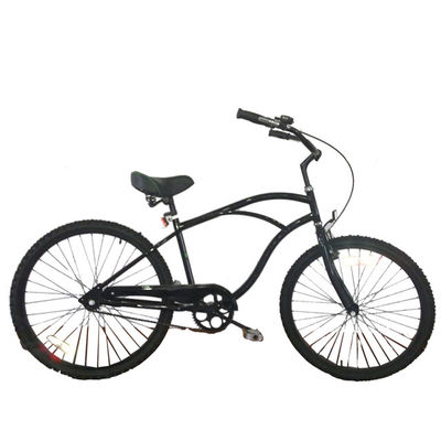 26 pouces de vélo de plage pour adultes de style masculin avec frein à roue de montagne à vitesse unique et cadre dur