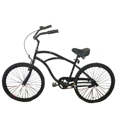 26 pouces de vélo de plage pour adultes de style masculin avec frein à roue de montagne à vitesse unique et cadre dur