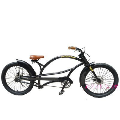 Chauffure en aluminium de 24 pouces 3.0 pneu CE OEM Chopper Cruiser à vitesse unique Vélo avec frein à disque