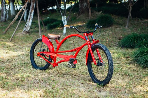 Chauffure en aluminium de 24 pouces 3.0 pneu CE OEM Chopper Cruiser à vitesse unique Vélo avec frein à disque