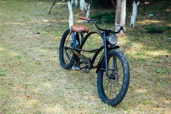 Chauffure en aluminium de 24 pouces 3.0 pneu CE OEM Chopper Cruiser à vitesse unique Vélo avec frein à disque