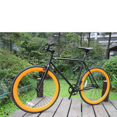 700C Vélo à engrenage fixe avec frein à pince et cadre en acier Hi-Ten