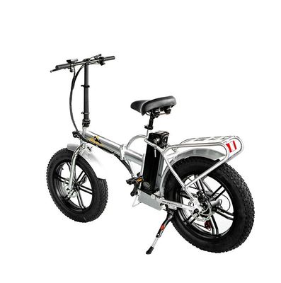750W 1000W 48V Fat Tire 4,0 &quot;Rame d'argent pliable à 5 rayons vélo pliant électrique 20 pouces