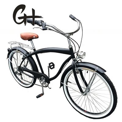 Cadre dur 26 &quot; Taille de roue Shimano 7 vitesse américaine rack arrière Hommes Beach Cruiser vélo