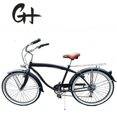 Cadre dur 26 &quot; Taille de roue Shimano 7 vitesse américaine rack arrière Hommes Beach Cruiser vélo