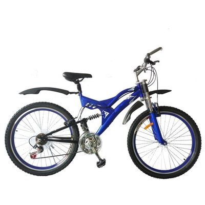 26&quot; Vélo de montagne à suspension complète pour charges lourdes Capacité de charge 120kg 21 vitesses