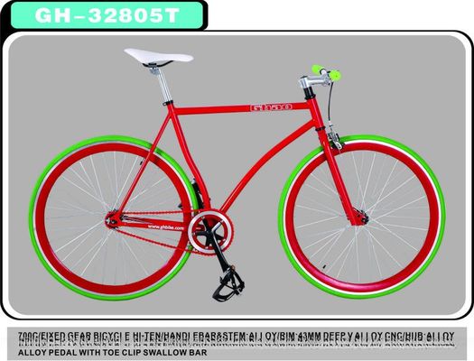 Affordable RED MIX BULE Colorant vélo à engrenages fixes vélo fixe avec tige d'acier 10 kg