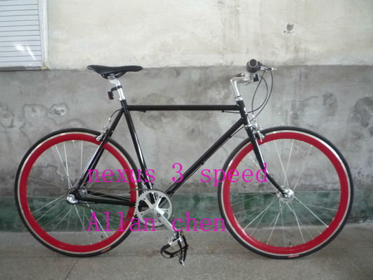 Aluminium 700C FIXED GEAR BICYCLE Brille dans le noir Léger et durable