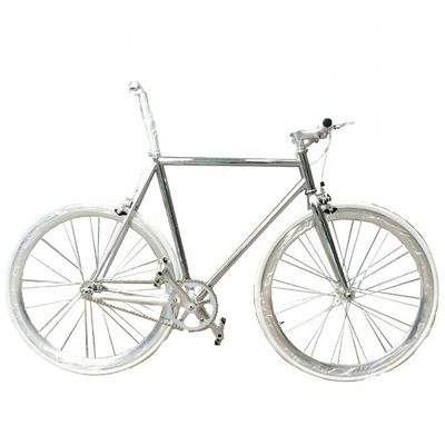 OEM 700C Sliver Peinture à engrenages fixes Vélo avec CR-MO bord chrome anodisé JIS Standard