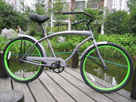 10 cadres en acier de 26 pouces Taille de roue 3G OEM / ODM CE Homme adulte vélo de plage de croisière à grande vitesse