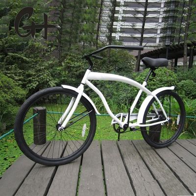 10 cadres en acier de 26 pouces Taille de roue 3G OEM / ODM CE Homme adulte vélo de plage de croisière à grande vitesse