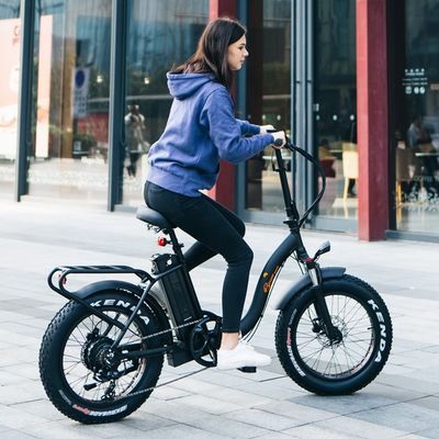 7 vitesse 20 &quot; 48V 750W 14AH 20MPH batterie au lithium OEM UL2849 USA Marché adulte dame femmes électrique pliable neige gros pneu plat vélo