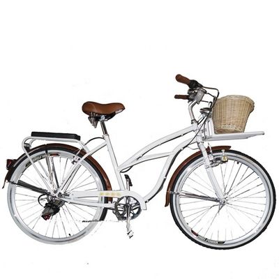 26&quot; Shimano 7 vitesse Femmes Lady USA 26*2.125 Fille Blanc Pneus Croisière de plage Velocité de vélo