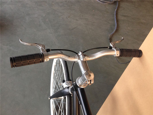 Bicicle à pédale fixe ordinaire 700c Bicicle à vitesse unique à engrenage fixe avec frein double V
