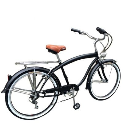 17 kg léger 26 pouces Cadre dur Non amortisseur arrière 7 vitesses Hommes Beach Cruiser Vélos