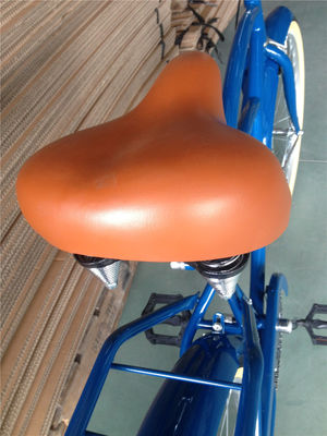Couleur bleue Vitesse unique 26 pouces Vintage Cruiser vélo pour hommes avec frein V avant
