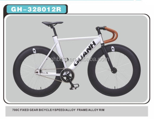 Vélo à engrenage fixe en alliage d'aluminium 700C personnalisé avec poids brillant de 13 kg et couleur Pantone