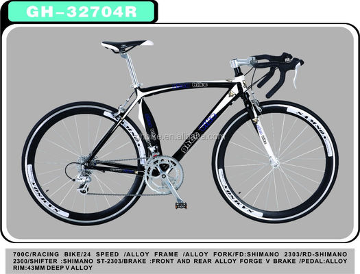 Vélo à engrenage fixe en alliage d'aluminium 700C personnalisé avec poids brillant de 13 kg et couleur Pantone