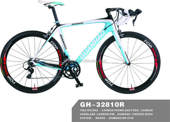 Vélo à engrenage fixe en alliage d'aluminium 700C personnalisé avec poids brillant de 13 kg et couleur Pantone
