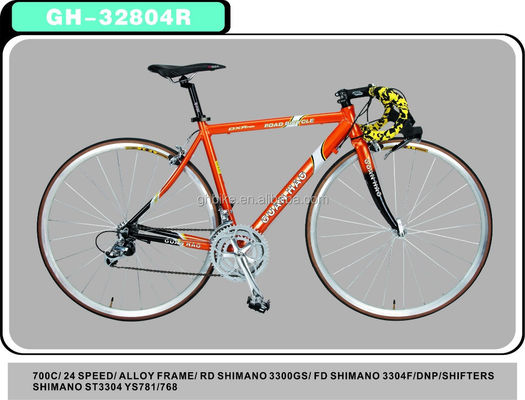 Vélo à engrenage fixe en alliage d'aluminium 700C personnalisé avec poids brillant de 13 kg et couleur Pantone