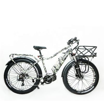 48V 17AH 1000W BaFang Central Motor Vélo électrique de montagne avec pneus de neige de 26 pouces