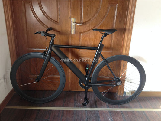 700c noir aluminium cadre vélo fixe avec double V frein à engrenages fixes homme vélo de piste