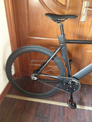 700c noir aluminium cadre vélo fixe avec double V frein à engrenages fixes homme vélo de piste