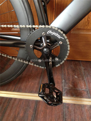 700c noir aluminium cadre vélo fixe avec double V frein à engrenages fixes homme vélo de piste