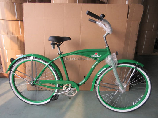 Polyvalent 26 pouces cadre en acier Hommes Beach Cruiser vélo pour la promotion Poids brillant 19KGS