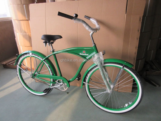 Polyvalent 26 pouces cadre en acier Hommes Beach Cruiser vélo pour la promotion Poids brillant 19KGS