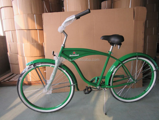 Polyvalent 26 pouces cadre en acier Hommes Beach Cruiser vélo pour la promotion Poids brillant 19KGS