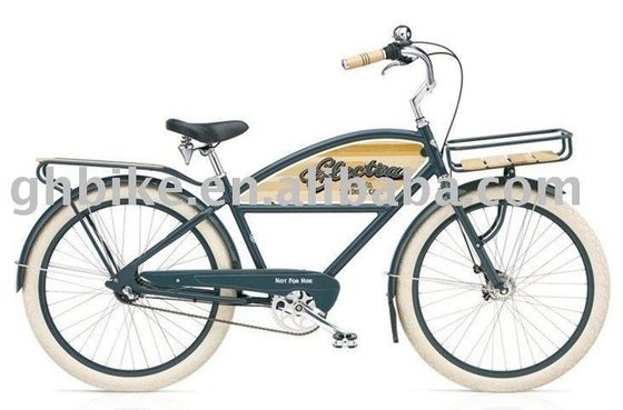 Vélo de plage pour hommes de 26 pouces avec panier et porteuse de vélo à grande vitesse Nexus 3 certifié CE