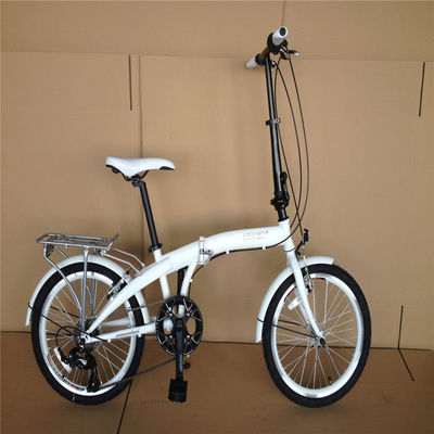 Vélo pliant unisexe adulte léger de 20 pouces avec un ensemble de roues en aluminium à 7 vitesses