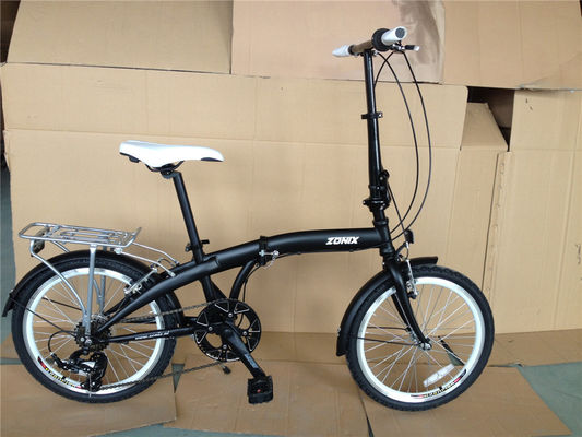 Vélo pliant unisexe adulte léger de 20 pouces avec un ensemble de roues en aluminium à 7 vitesses