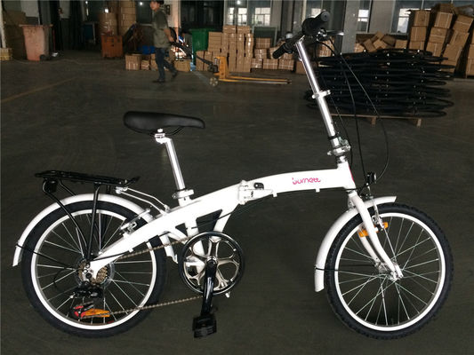 Vélo pliant unisexe adulte léger de 20 pouces avec un ensemble de roues en aluminium à 7 vitesses