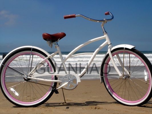 Bicicleta de plage accréditée CE et ISO 9001 à fourche en acier avec poids brillant de 19 kg