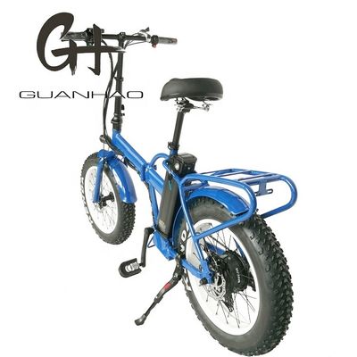 Vélo pliant électrique de 20 pouces avec moteur de plaque tournante arrière 48V 500W moteur 14AH batterie au lithium et 40KM/H vitesse maximale